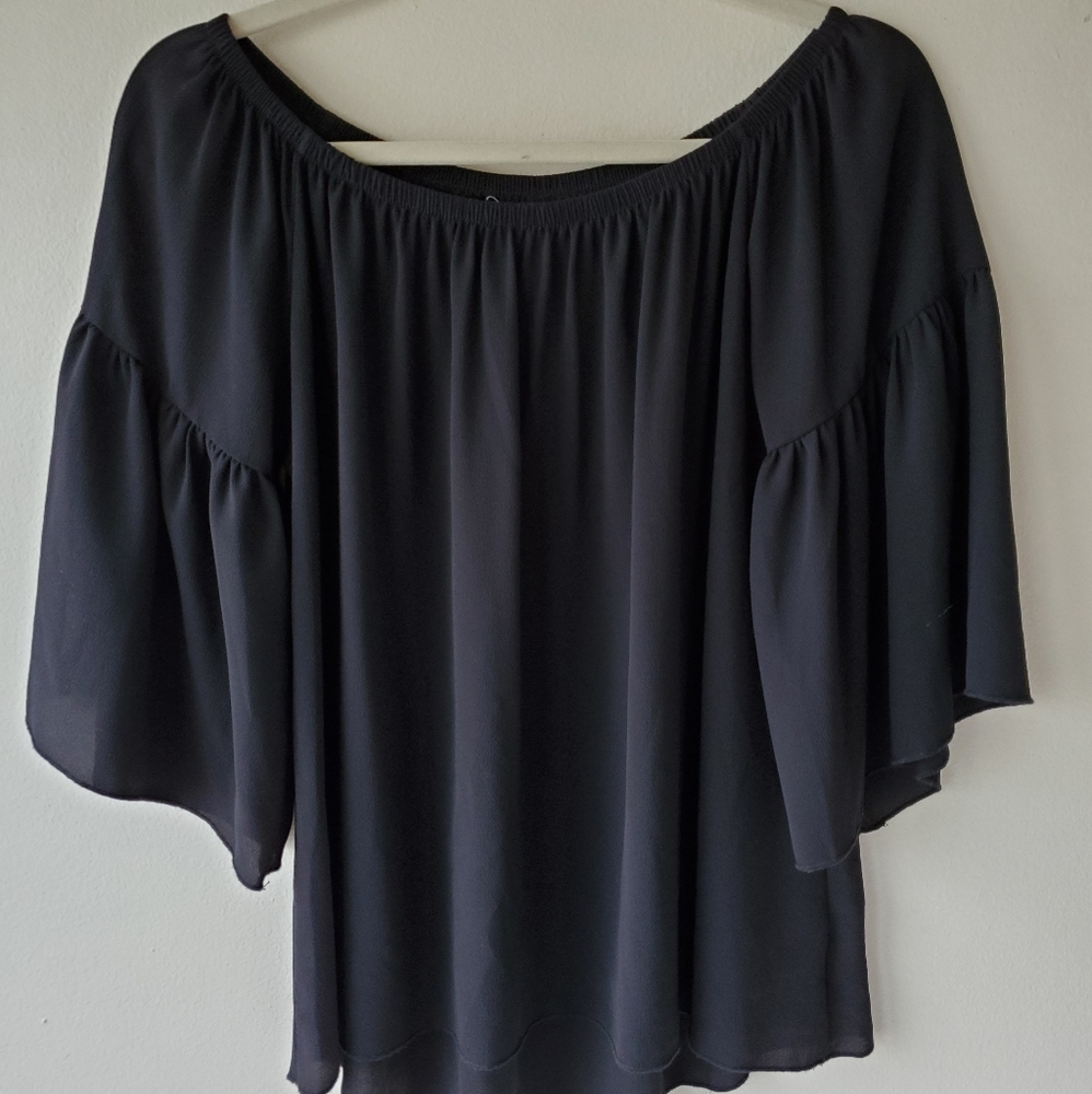 Off the shoulder black top